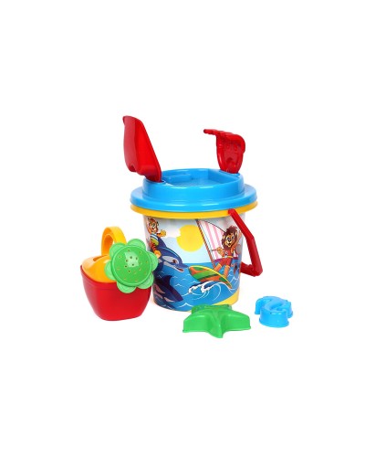 Набір пісочний «Зібраний 5» з 5 предметів у сітці 28х20х18 см, ТМ Технок