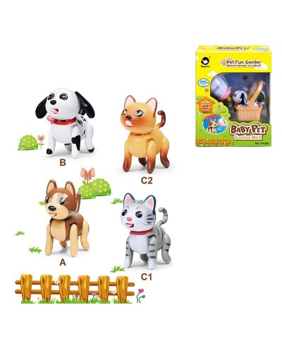 Тварина 6,5х3х5,5 см музична зі звуком, рухається, з аксесуарами, на батарейці, в асортименті, у коробці 20х6х16 см