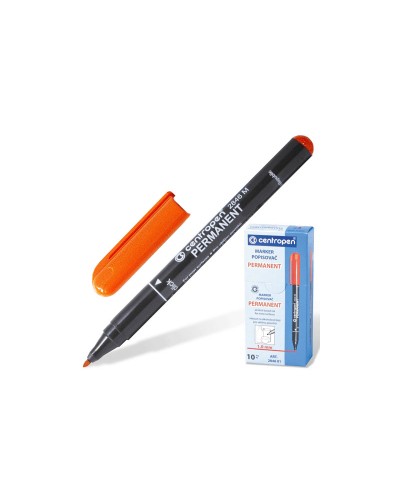 Маркер перманентний круглий тонкий 1 мм, помаранчевий, ТМ Centropen