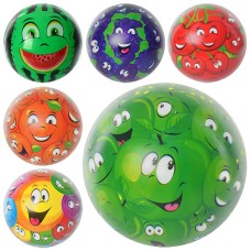 М'яч дитячий «Ягоди та фрукти» 22,5 см, повнокольоровий, ПВХ, 75 гр., в асортименті