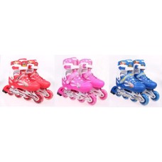 Ролики розмір S(30-34) метал.рама,колеса PU світло,кліпса,шнурок,в асортименті