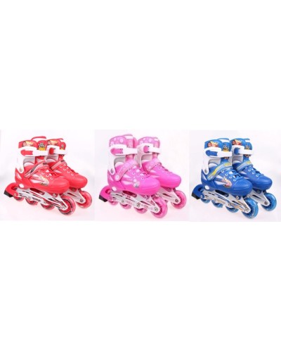 Ролики розмір S(30-34) метал.рама,колеса PU світло,кліпса,шнурок,в асортименті