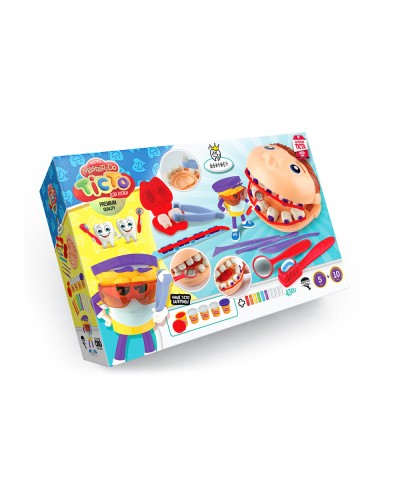 Набір тіста для ліплення «Master Do. Дантист» на 15 кольорів з аксесуарами, у коробці 34х22х8 см, ТМ Данко Тойс