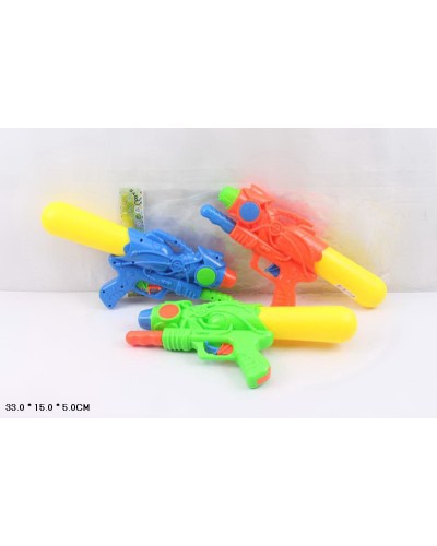 Водний пістолет з насосом 33 см, в асортименті, у пакеті