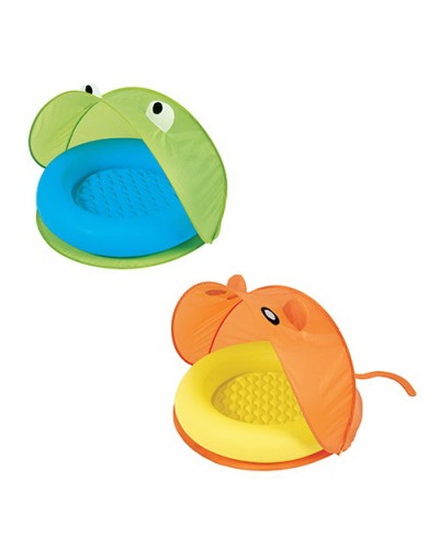 Басейн надувний дитячий з навісом від сонця 97х97х74 см, круглий, надувне дно, в асортименті, ТМ Int