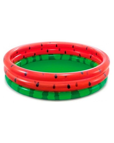 Басейн надувний «Кавун» 168х23 см на 3 кільця для дітей від 2 років, у коробці 30,5х9х26 см, ТМ Intex
