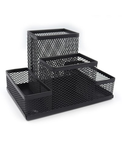Органайзер настільний «Сітка» 150х100х100 см на 4 відділення металевий чорний, J.Otten
