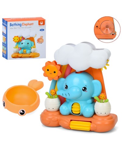 Іграшка для купання «Слоненятко»22х20 см з лійкою на присосках, у коробці 20,5х22х9 см