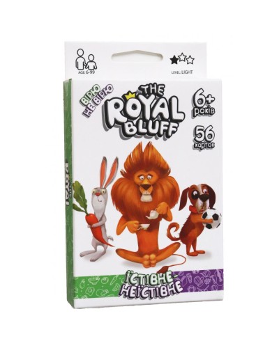 Гра карткова «The ROYAL BLUFF. Їстівне-неїстівне», у коробці 13х9х2,5, ТМ Данко Тойс