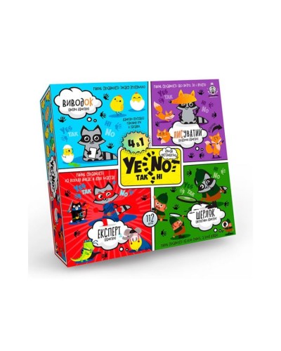 Гра карткова «ТакНетки YENOT« 4 в 1, у корробці 19х4х18 см, ТМ Данко Тойс