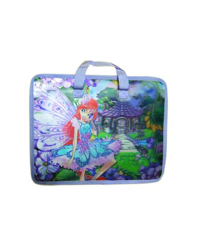 Папка-портфель «Фея у лісі» А4 на блискавці з тканинними ручками, ТМ Leader