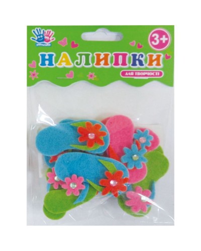 Наліпки для творчості «В'єтнамки» повсть, 12 шт. в упаковці, ТМ 1 Вересня