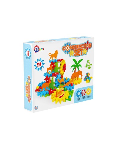 Конструктор шарнірний на 118 деталей, у коробці 39х32х7,5 см, ТМ Технок