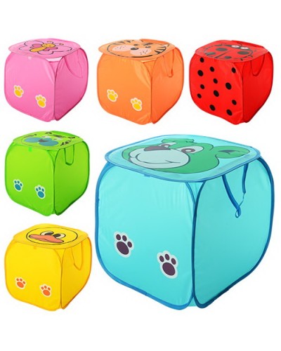 Кошик для іграшок «Тварини» 45 см, дах на липучці, в асортименті, у пакеті 45х45 см