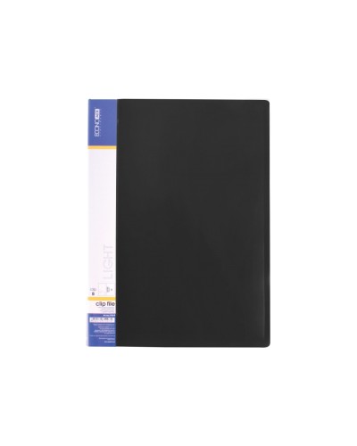 Папка з боковим притиском А4 Clip В light, чорна, ТМ Economix
