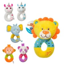 Брязкальце «Тварина» 17 см, плюшеве, в асортименті