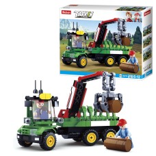 Конструктор «Будтехніка» 15,5 см на 209 деталей з фігурками, у коробці 28,5х24х5,5 см, SLUBAN