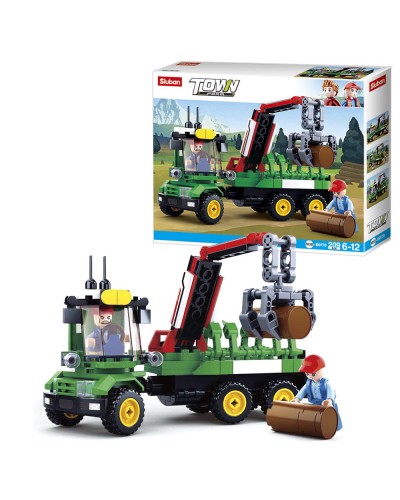 Конструктор «Будтехніка» 15,5 см на 209 деталей з фігурками, у коробці 28,5х24х5,5 см, SLUBAN