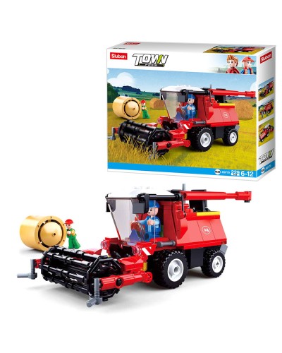 Конструктор «Комбайн» 18 см на 229 деталей з фігурками, у коробці 28,5х24х5,5 см, SLUBAN