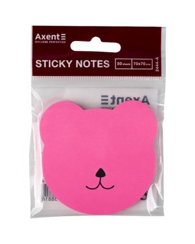 Блок паперу «Bear» з клейким шаром 70х70 мм на 50 аркушів, TM Axent