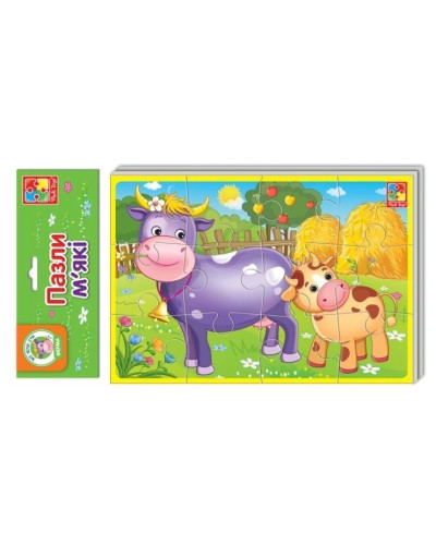 Бебі пазли «Тварини ферми» на 24 елементи, ТМ Vladi Toys