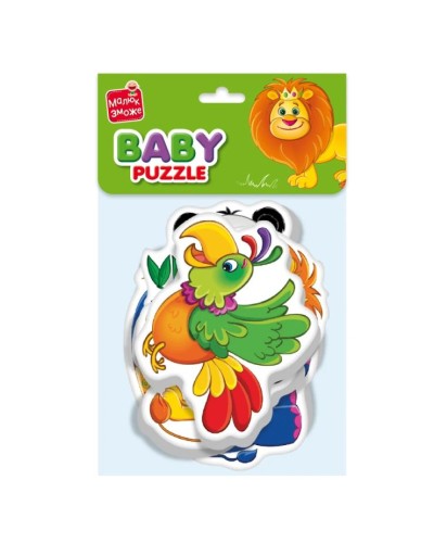 Пазли м`які «Зоопарк» з 18 елементів, у пакеті 16х26 см, ТМ Vlady Toys