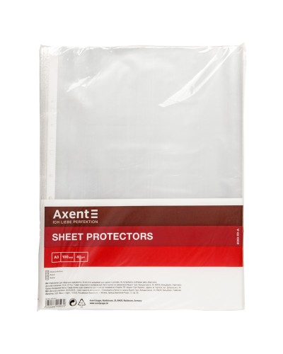 Файл А3 40 мкм фактура «глянець» вертикальний, 100 шт., ТМ Axent