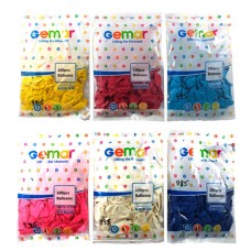 Кульки повітряні 30 см, стандартні, 100 шт. в уп., білі Gemar