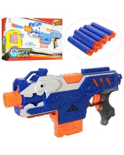 Іграшковий пістолет 37 см з мішенню та 20 твердими кулями-присосками, у коробці 37,5х24х6,5 см