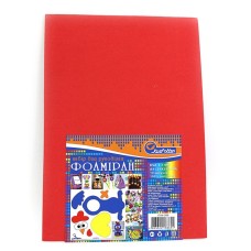 Фоаміран А4 товщиною 1,7 мм 10 аркушів з клеєм, червоний, ТМ J.Otten