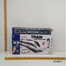 Залізниця р/к з довжиною колій 264 см на 44 елементи зі світлом та звуком, на батарейці, у коробці 60x29x5 см