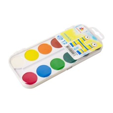 Фарби акварельні «Захоплення» на 12 кольорів без пензля, пластик, ТМ Гамма-Н