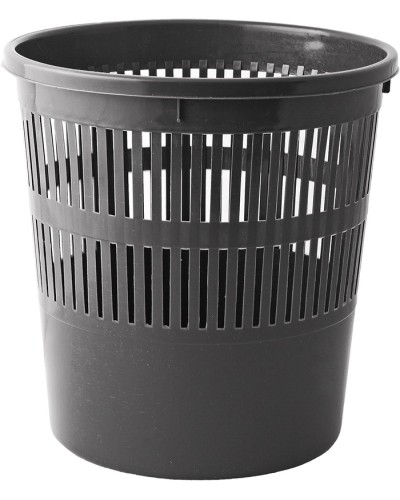 Кошик круглий, пластиковий, 8 л, чорна, Buromax
