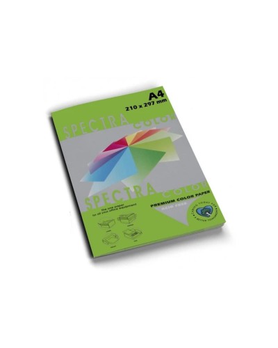 Папір кольоровий А4 100 аркушів 160 г/м2, інтенсив зелений, SPECTRА COLOR