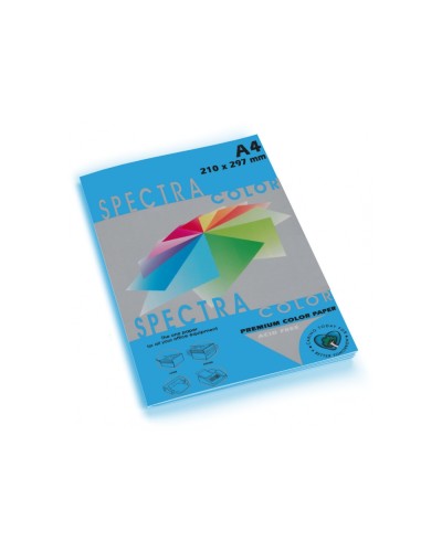 Папір кольоровий А4 100 аркушів 160 г/м2, інтенсив синій, SPECTRА COLOR