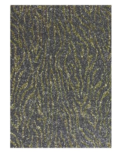 Фоаміран з глітером золото з сірим принт тигровий 2 мм, 10 арк, 20 х 30 см, eva, opp, Флексика