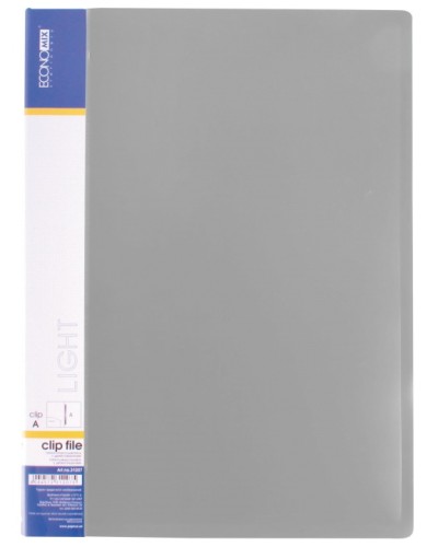 Папка-швидкозшивач А4 з пружинним механізмом Clip A light, сіра, ТМ Economix