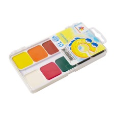 Фарби акварельні «Захоплення» на 10 кольорів без пензля, пластик, ТМ Гамма-Н