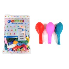 Кульки повітряні 30 см різнокольорові, 100 шт в упаковці, Gemar