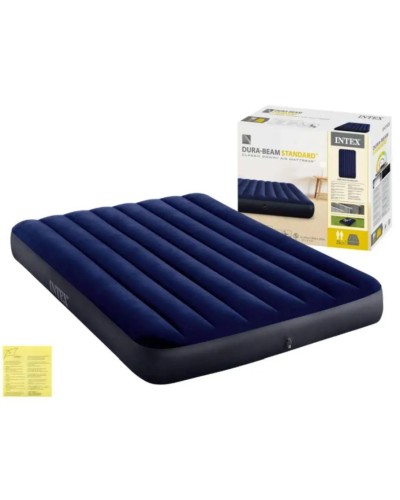 Матрац надувний 152х203х25 см з максимальним навантаженням до 210 см синій, у коробці, ТМ Intex