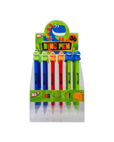Ручка «Dino Pen», кулькова, синя, 0,7 мм , ТМ YES
