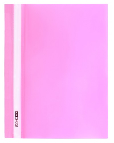 Папка-швидкозшивач А4 з прозорим верхом без перфорації, рожева, ТМ Economix