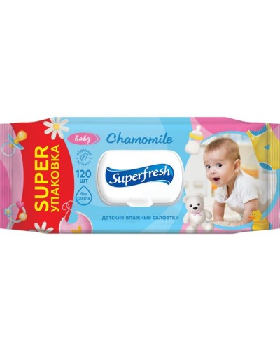 Вологі серветки «Супер Фреш» 120 шт