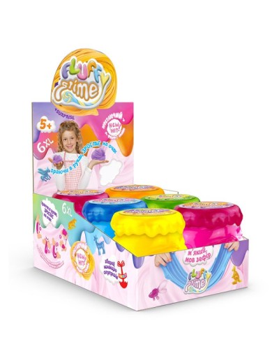 В'язка маса «Fluffy Slime», 6 XL, укр, коробка 10х10х12 см, ТМ Данко Тойс