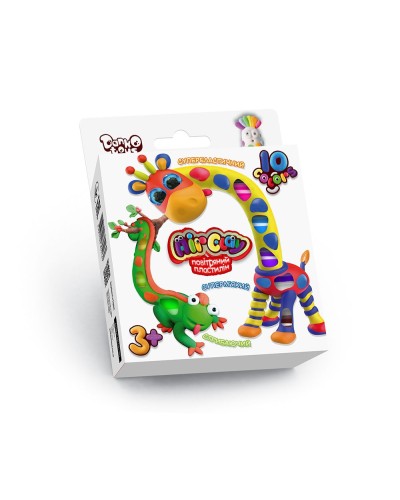 Креативна творчість «Air Clay» на 10 кольорів, у коробці 12,5х2х16,5 см, ТМ Данко Тойс