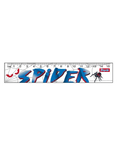 Лінійка «Spider» 15 см, ТМ 1 Вересня