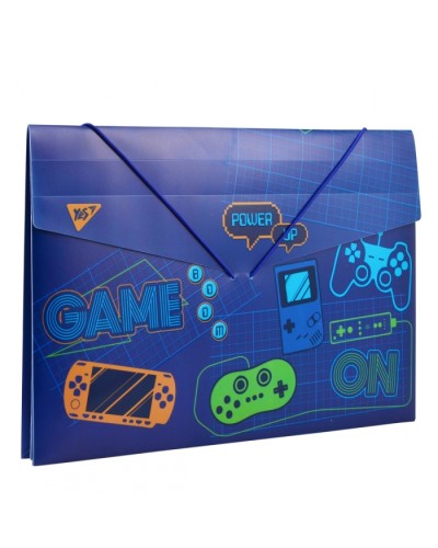 Папка «GAME» 38х25 см пластикова на гумках, ТМ YES