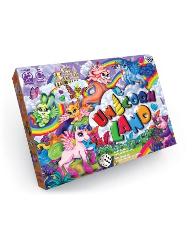 Гра настільна «Unicorn Land» розважальна, у коробці 36х25х2,5 см, ТМ Данко Тойс