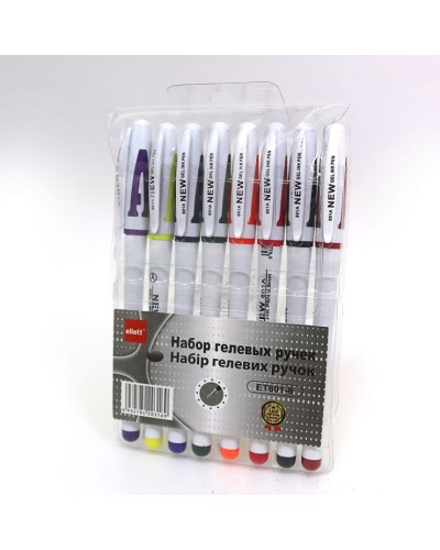 Набір гелевих ручок на 8 кольорів 0,5 мм