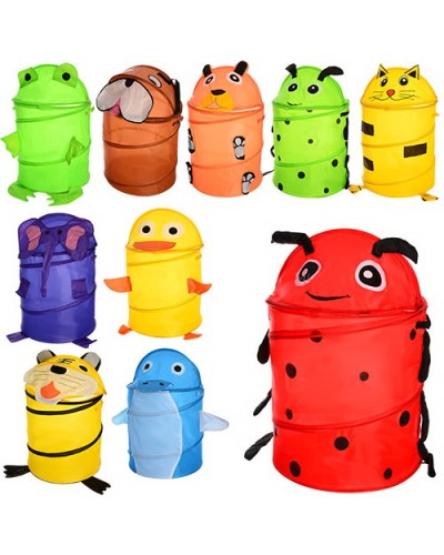 Кошик для іграшок 51х70 см та діаметром 42 см на липучці, в асортименті, у пакеті 45х45х2 см